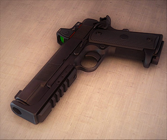 1911 with standoff device