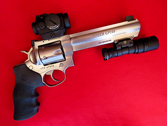Ruger Revolver with Light and Optical Sight