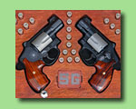 Revolvers in wood case