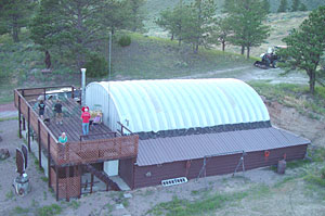 Main cabin view from hills