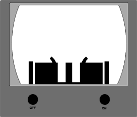 D&L CQB iron sight picture as seen through  Eotech scope (dot illumination is off)