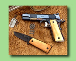 Custom 1911, knife and saber